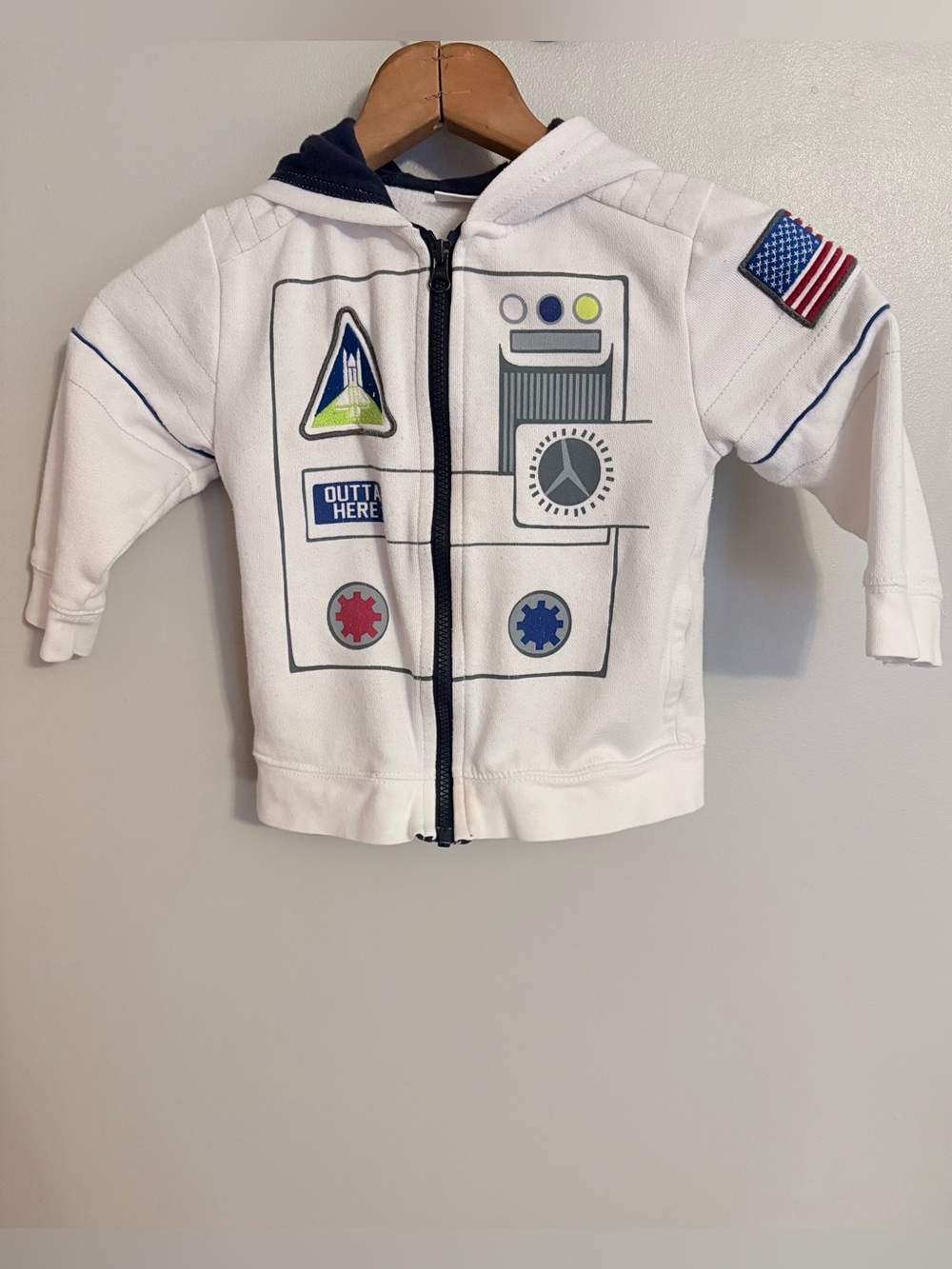 Gymboree Astronaut Child / Toddler Hoodie
White and Navy Striped